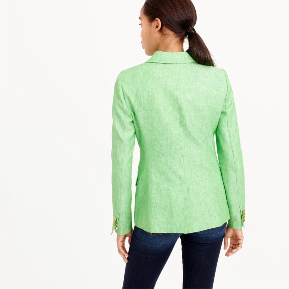 J. Crew Rhodes 100% Linen Blazer Jacket Lime - Picture 2 of 16